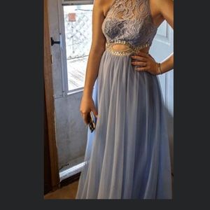 gorgeous Cinderella blue prom dress